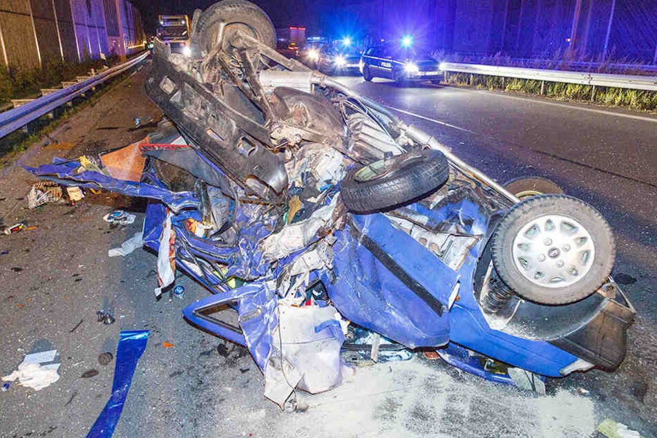 Im September verunglückte ein Daewoo auf der A72 bei Stollberg. Beide Insassen mussten ins Krankenhaus.