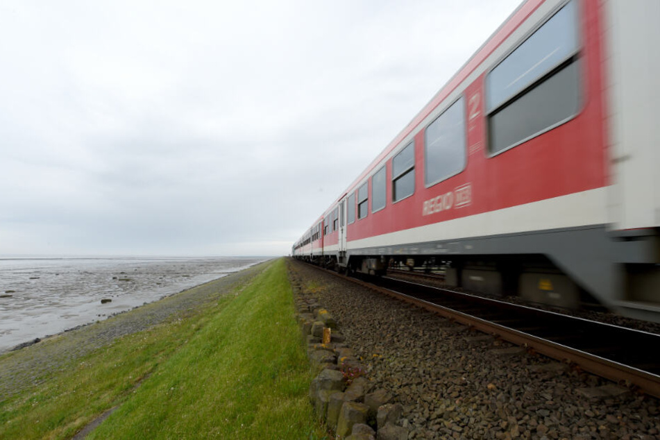 Der Hindenburgdamm verbindet die Sylt und Niebüll per Bahn.