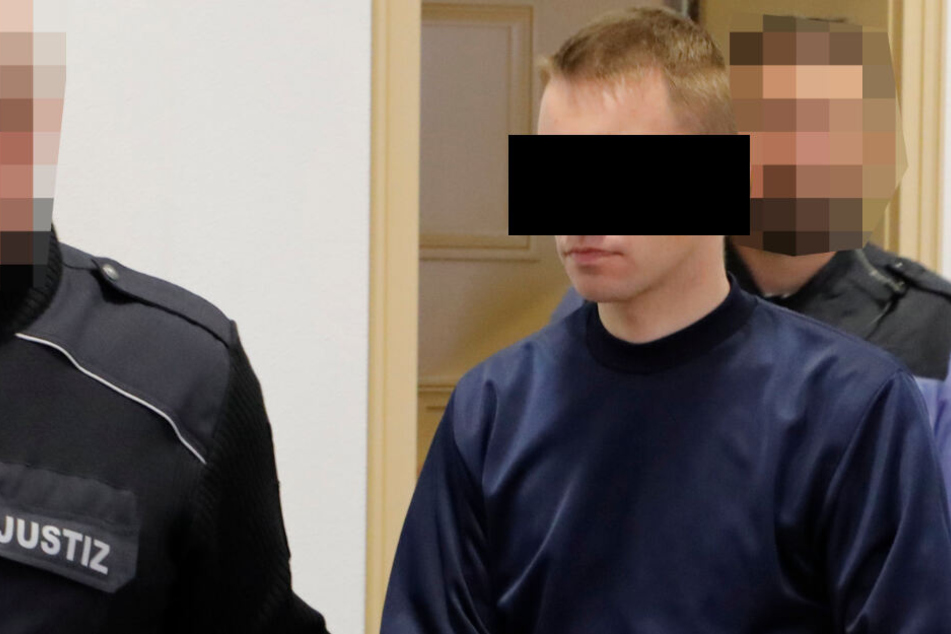 Maik G. (28) am Montag in Chemnitz vor dem Landgericht.