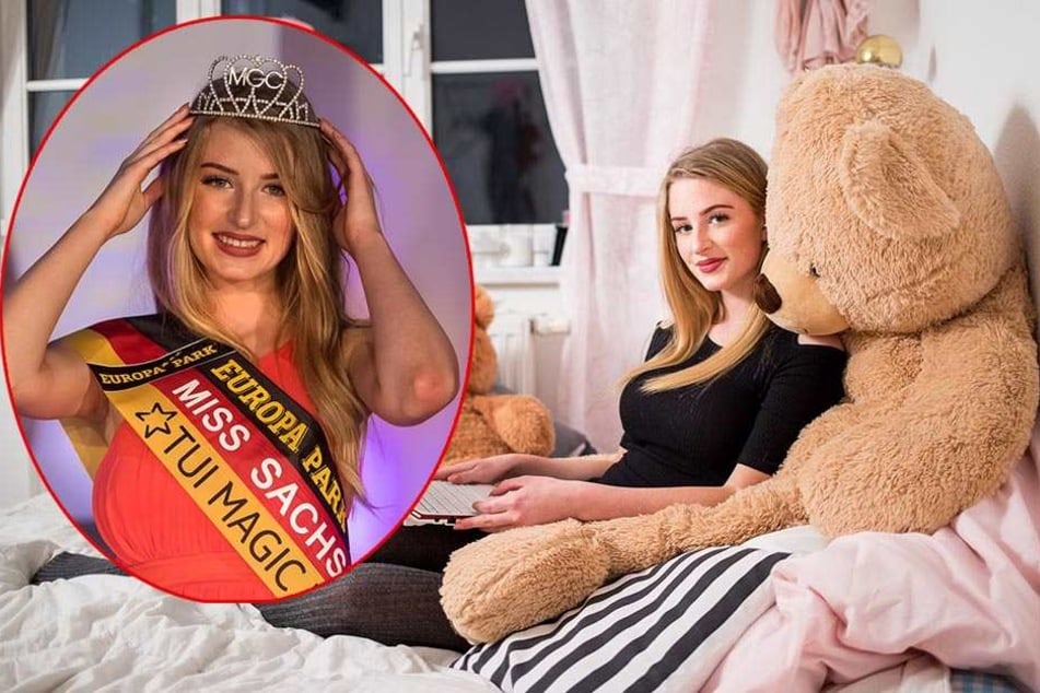 Noch zu haben: Derzeit dürfen nur die beiden Teddys mit Miss Sachsen alias Nastassja Bittner turteln.