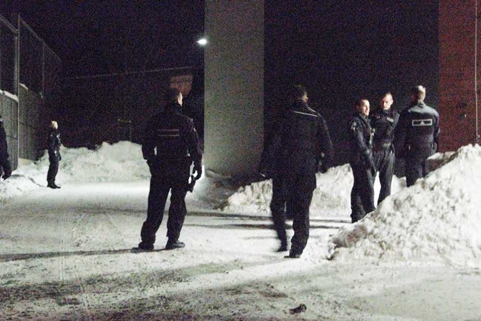 Polizisten durchsuchten das Geländen, bis ihnen der Einbrecher in direkt in die Arme lief.
