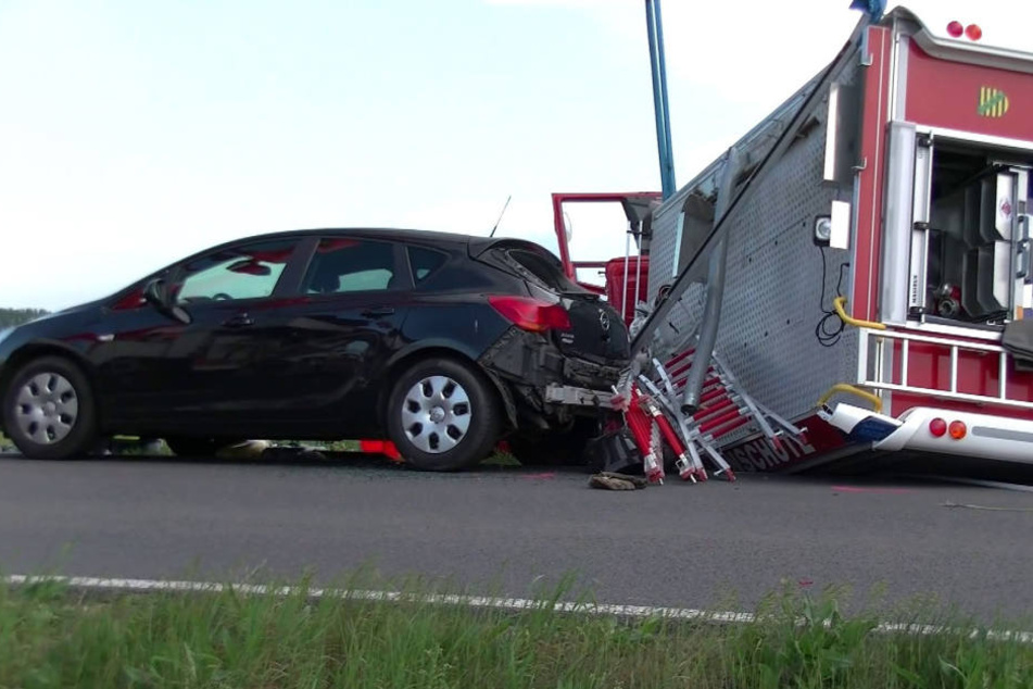 Am Freitag verunglückte ein Fahrzeug der Freiwilligen Feuerwehr Bad Düben schwer.