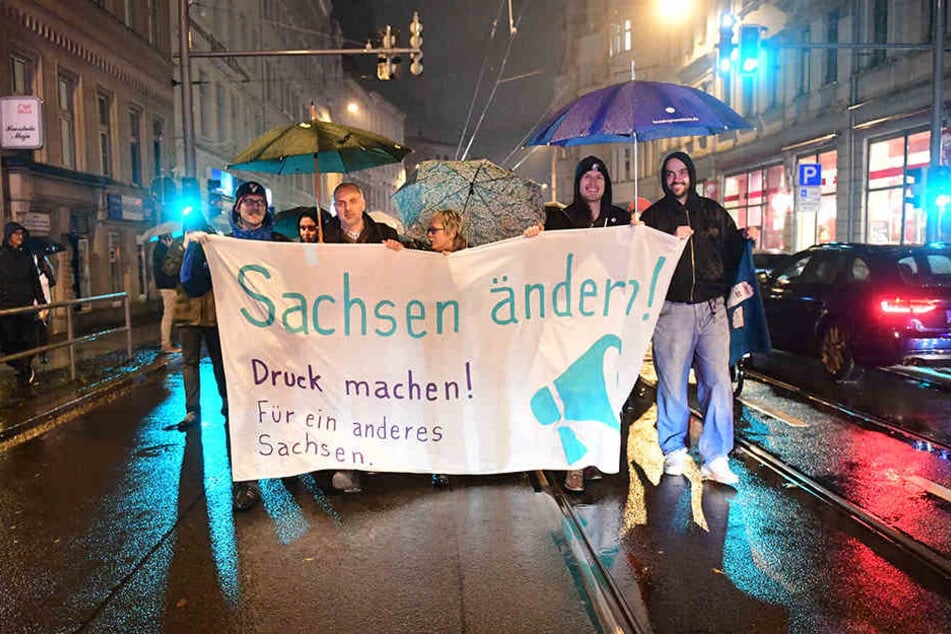 Eigentlich rechneten die Oragnisatoren der Anti-Sachsen-Demo mit zahlreichen Teilnehmern.