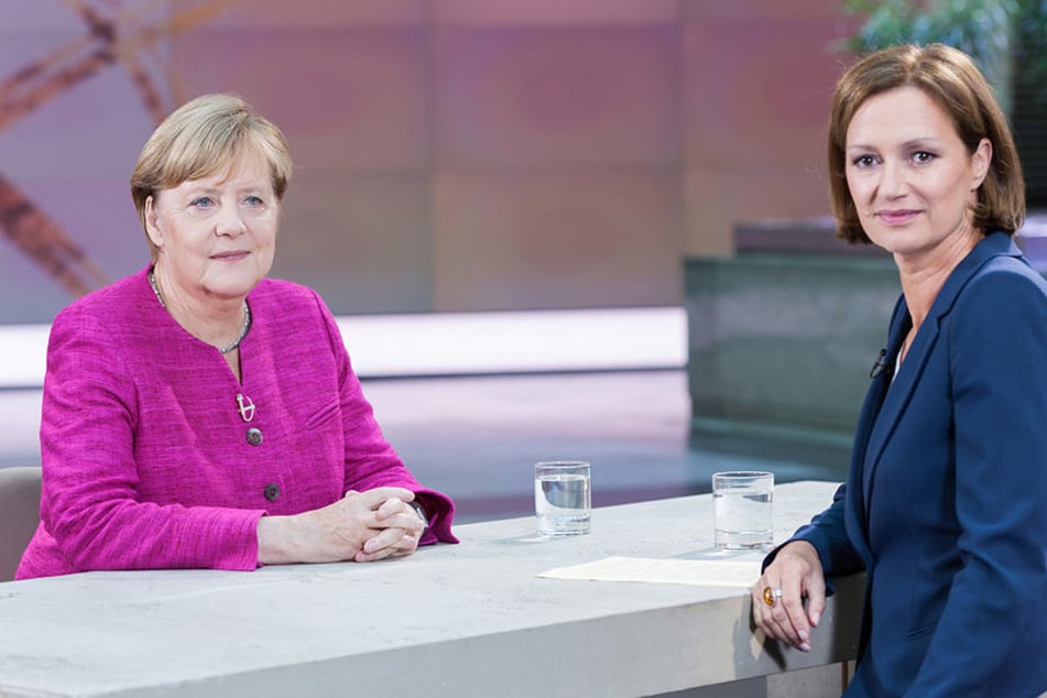 Angela Merkel im Sommerinterview mit der Leiterin des ZDF-Hauptstadtstudios, Bettina Schausten in Berlin.