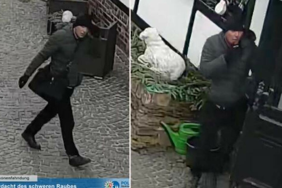 Einer der Täter wurde bei dem Raubüberfall von einer Überwachungskamera gefilmt.