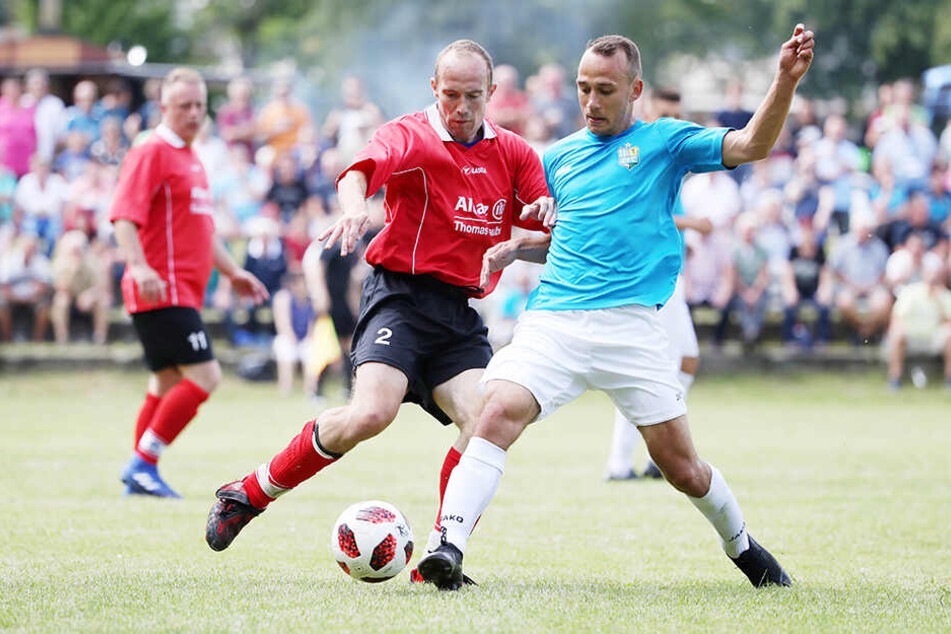 Timo Mauer (r.) traf gegen Lugau drei Mal für den CFC..