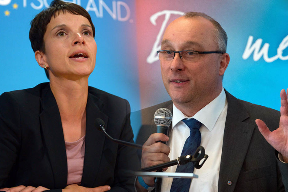 Will Jens Maier (55, r.) loswerden: Frauke Petry. Die Disziplinar-Prüfung gegen ihn läuft noch.