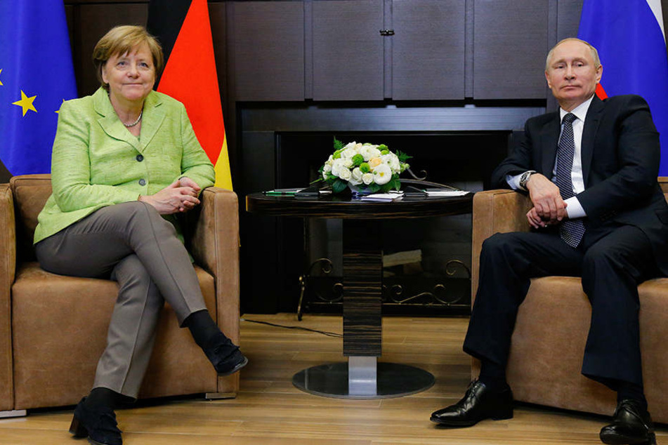 Angela Merkel und der russische Präsident Wladimir Putin sprachen vor allem über die Ukraine.