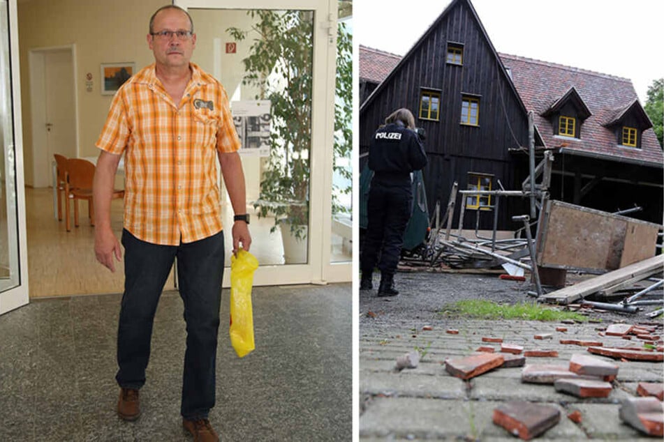 Bei diesem Gerüsteinsturz in Schmilka verletzte sich Andreas Männche schwer.