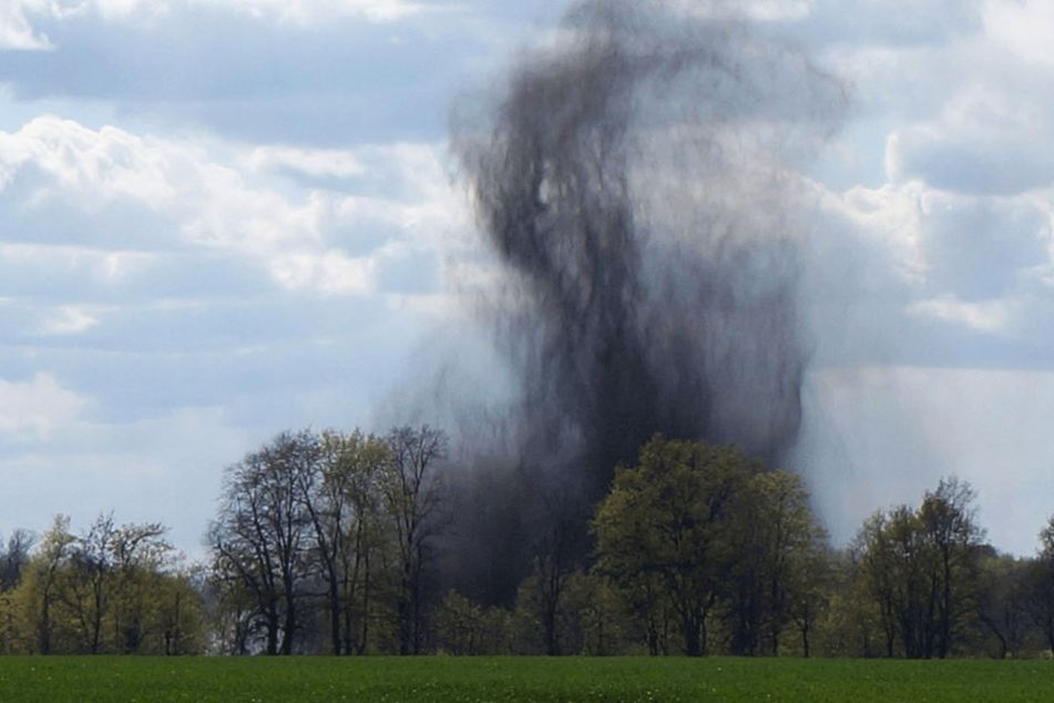 Die Explosion war weithin sichtbar.