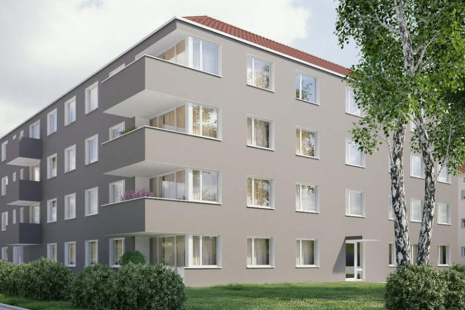 An der Ulmenstraße in Leuben werden im Herbst die ersten 22 WiD-Wohnungen fertig.