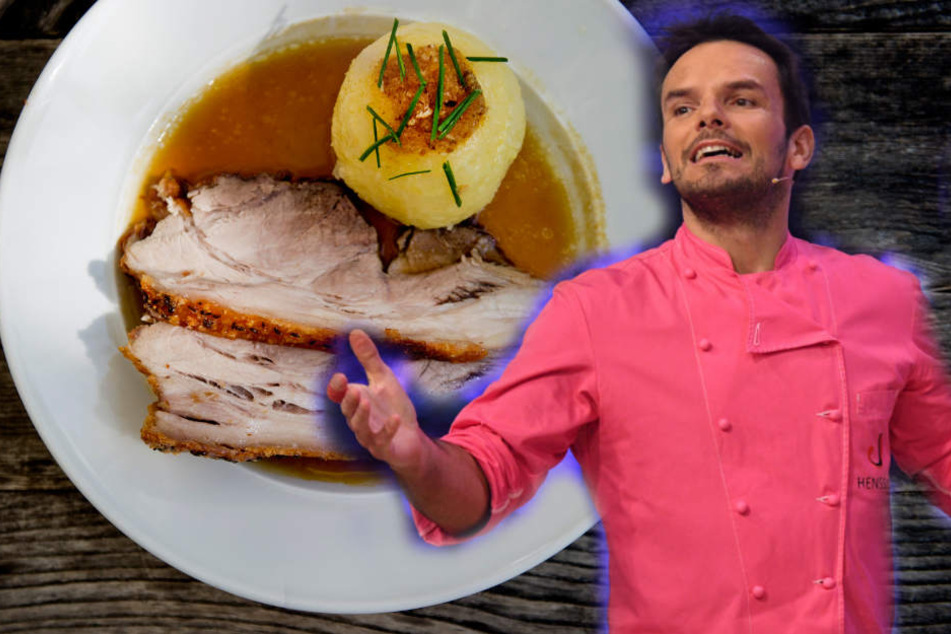 Steffen Henssler (46) mag bayerischen Schweinebraten. (Bildmontage)