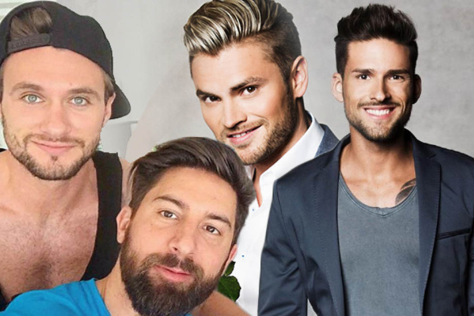 Was lief da zwischen den Ex-Bachelorette-Boys Michael Bauer (27, v.l.) Sebastian Fobe (32), Johannes Haller (30), Marco Cerullo (29) und den aktuellen Bachelor-Girls?