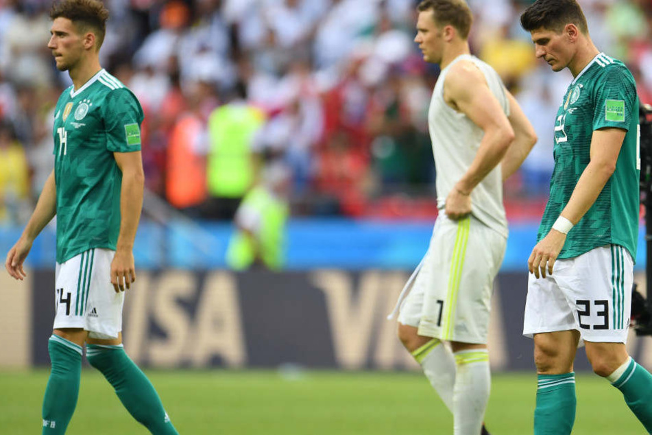 Leon Goretzka (l.) und die DFB-Truppe sind in Russland gescheitert.