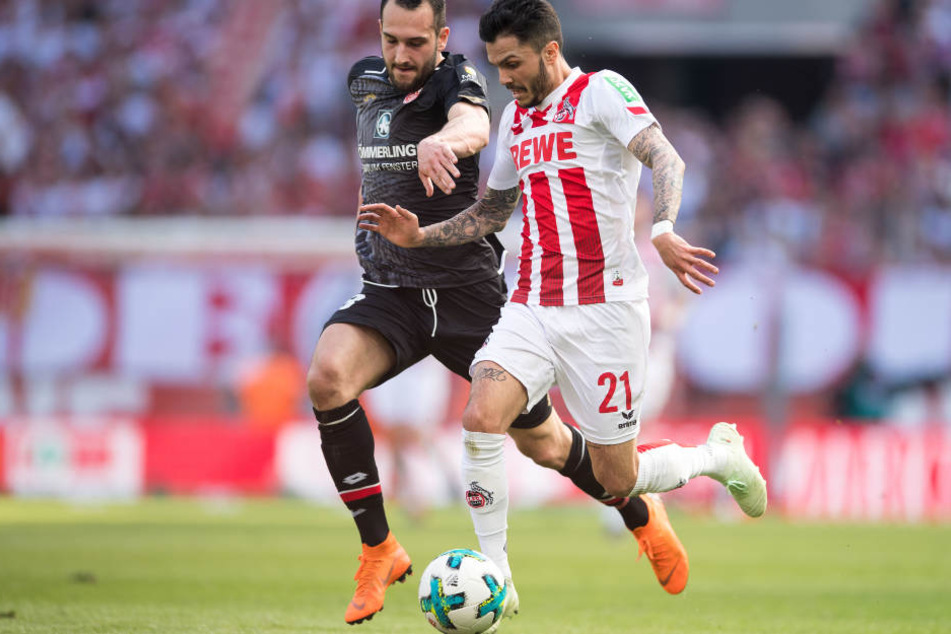 Leonardo Bittencourt (24) im Duell mit dem Mainzer Levin Öztunali.