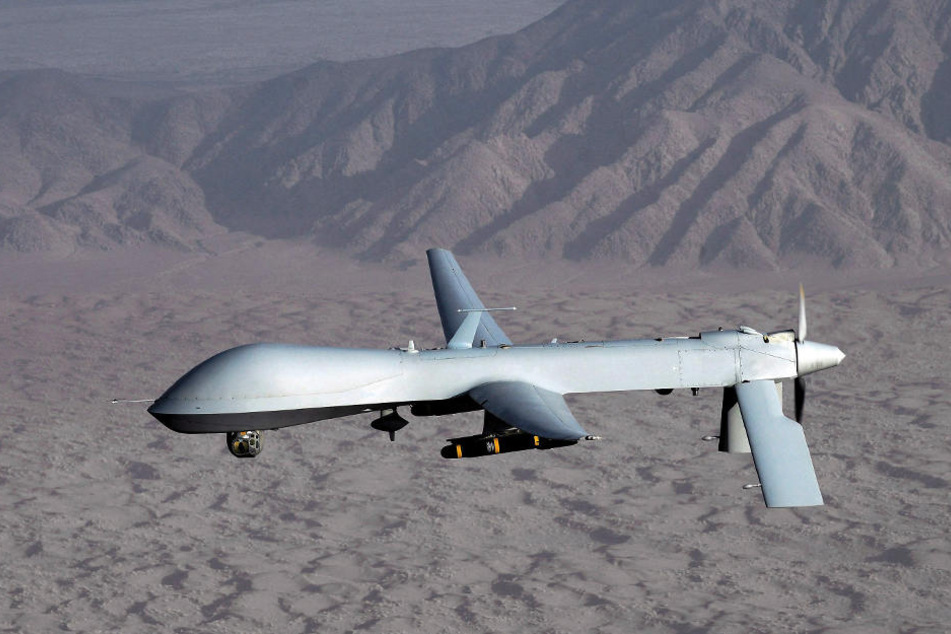 Eine Drohne der US-Airforce über Syrien.