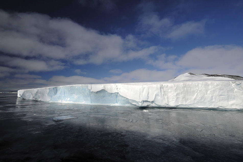 Eine der größten Eisplatte in der Antarktis, das Larsen-Eisschelf, droht zu abzubrechen.