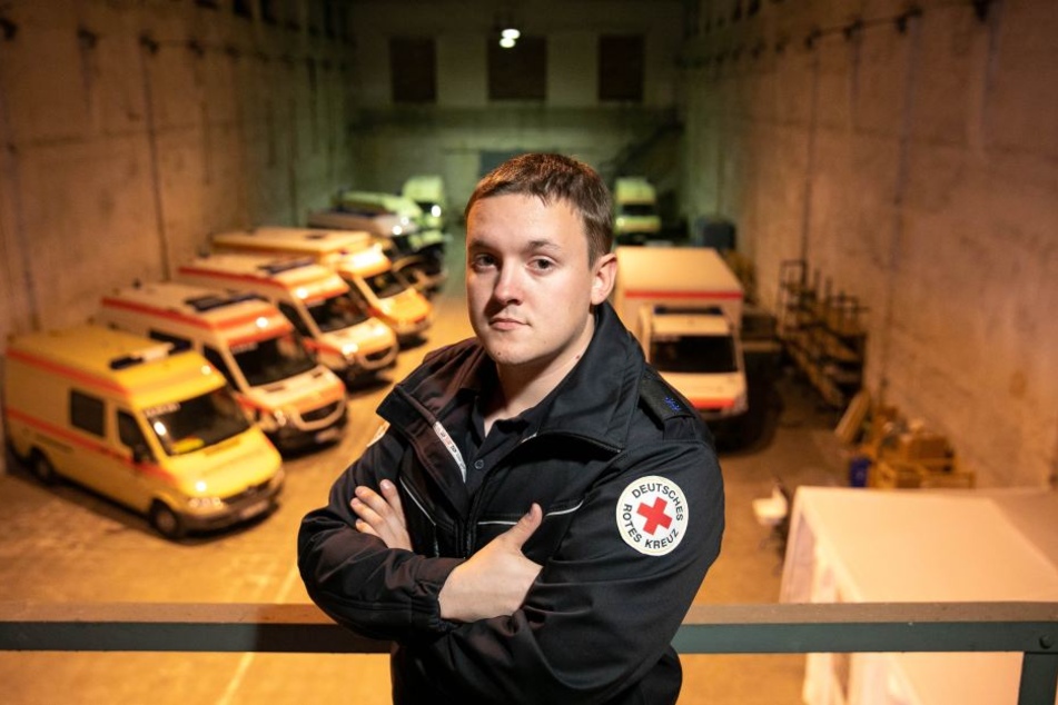 Meißens DRK-Chef Christoph Ruppert (24) wünscht sich ein gemeinsames Depot für alle Einheiten.