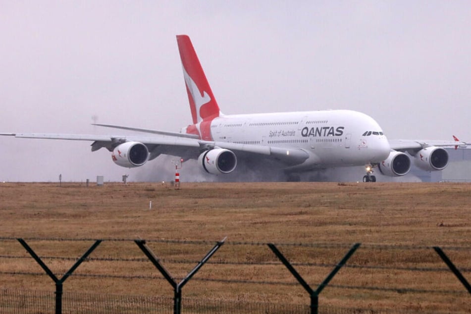 Dieser A380 landete am Freitagvormittag in Dresden.