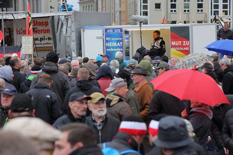 Blick auf eine AfD-Demo im Mai in Dresden. Die Anhänger der Partei kommen laut einer Studie aus allen sozialen Schichten.