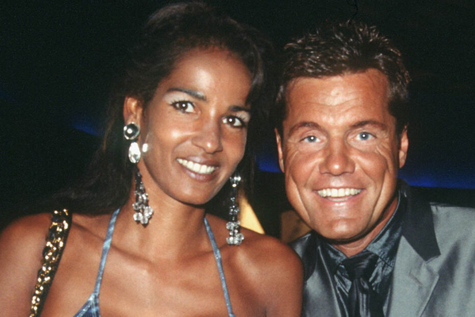 1999: Ein Bild aus guten Zeiten - Popstar Dieter Bohlen mit seiner Freundin Nadja Abdel Farrag ("Naddel") bei der Verleihung der World Music Awards in Monte Carlo.
