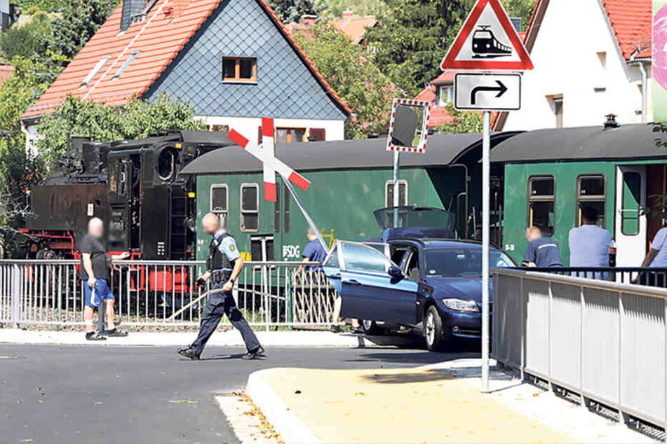 Am Bahnübergang in Moritzburg hatte es gekracht.