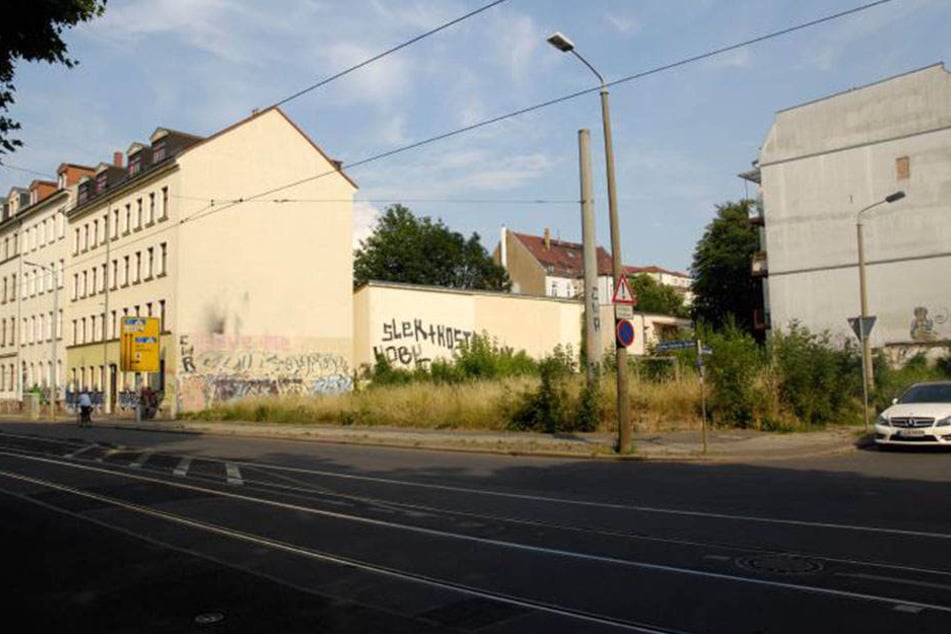 Auf der Käthe-Kollwitz-Straße im Leipziger Zentrum werden Kanäle und Schienen erneuert.