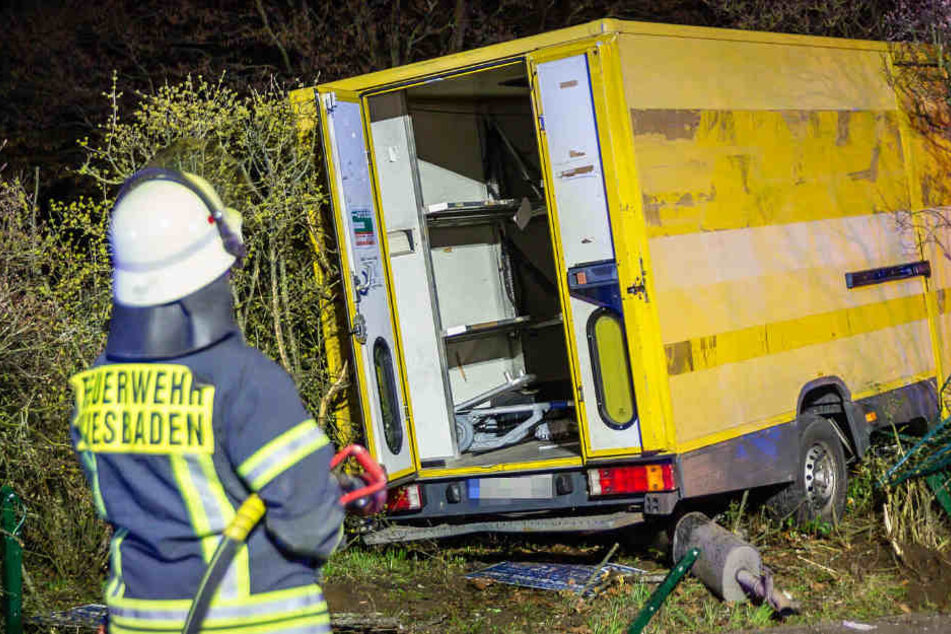 Auf diesem Foto ist der Unfall in Mainz-Kostheim zu sehen.