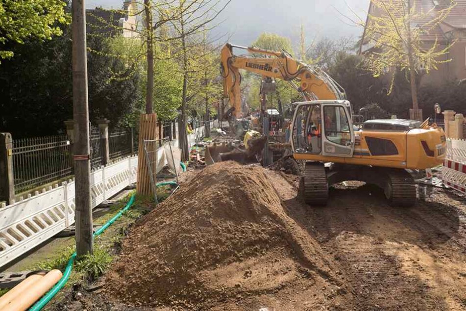 Am Mittwoch werden die Bauarbeiten an der Oskarstraße eingestellt.