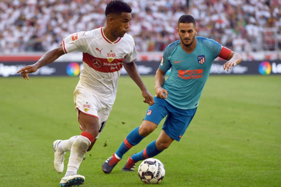Im Testspiel der vergangenen Sommer-Vorbereitung: Stuttgarts Didavi (l.) und Koke von Atlético Madrid.