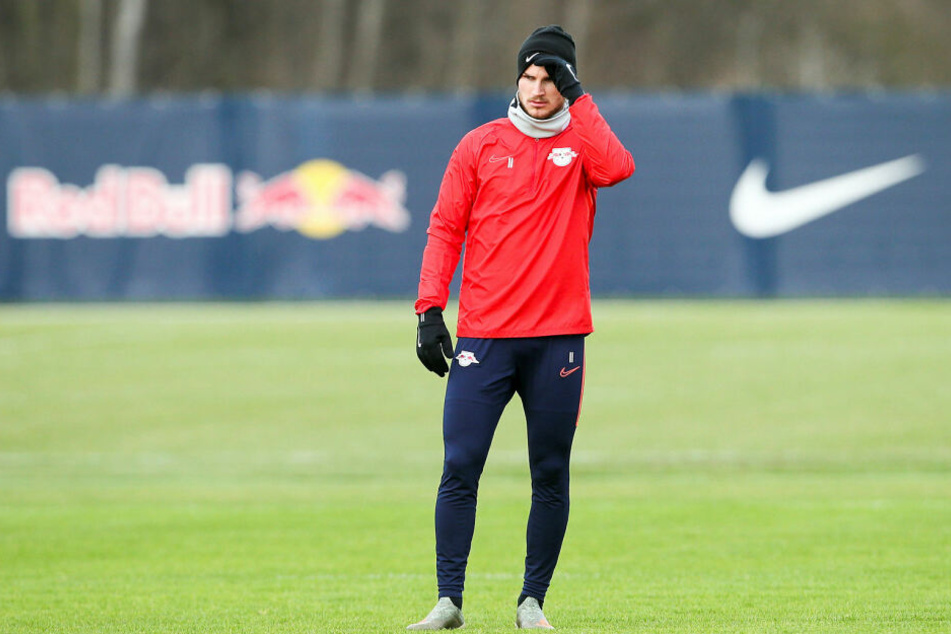 Timo Werner (23) soll von Real Madrid gejagt werden. Am Dienstag musste er sich zunächst im kalten Leipzig warme Gedanken machen.