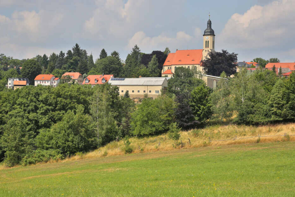 Auf dieser Pesterwitzer Wiese (bei Freital) brachte der rabiate Landwirt die Drohne zum Absturz, das Steuertablet versenkte er in einem Teich.
