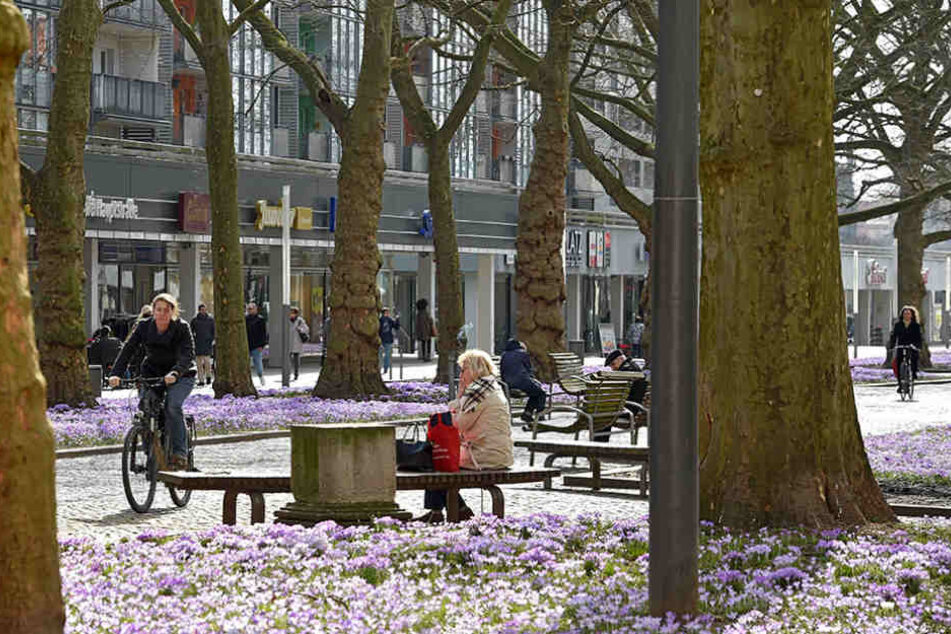 Die Hauptstraße gilt als Flaniermeile, lädt bei Sonnenschein zur Pause
ein.