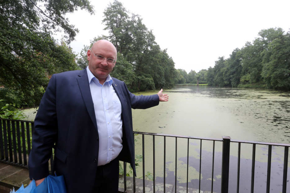 Der "Lange Teich" soll zugeschüttet werden. CDU-Mann Gerald Otto möchte das verhindern.