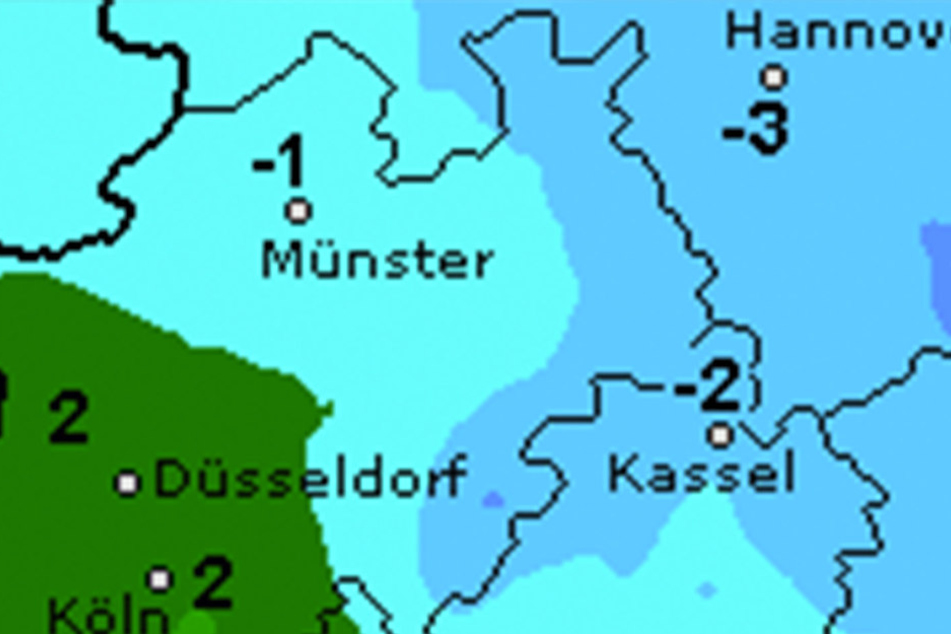 Jetzt gehen die Temperaturen wieder runter, und das bis -6 Grad am Freitag.
