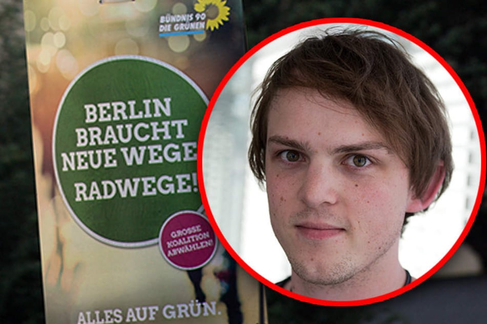 Marquardt ist Direktkandidat der Grünen für den Bundestag. Bei Plakate anbringen wurde er bedroht. (Bildmontage)