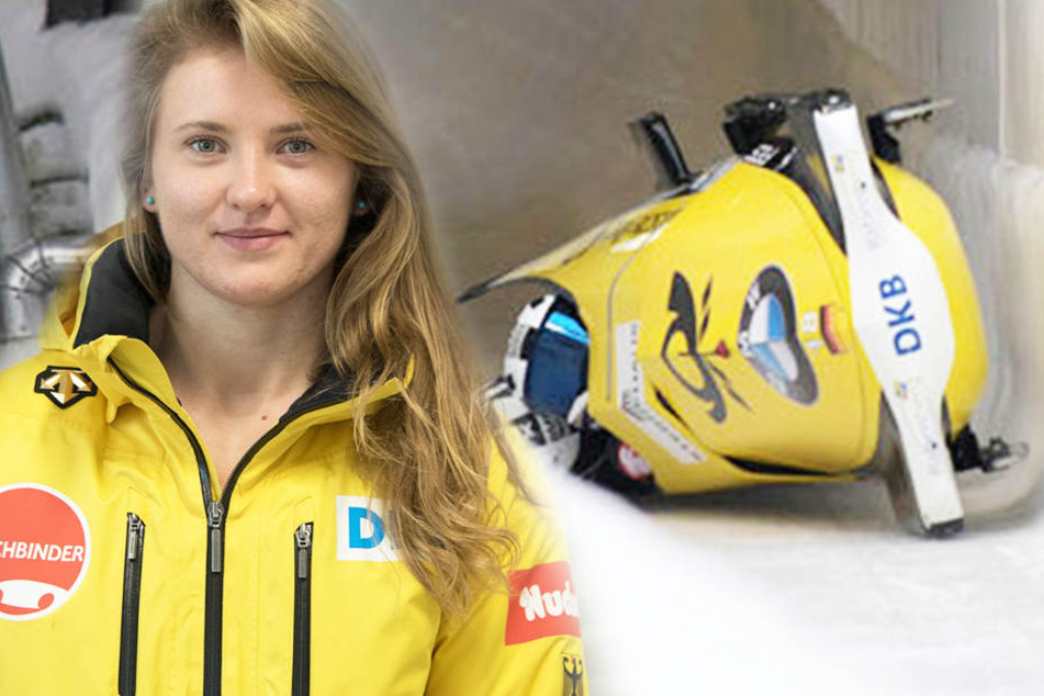 Stephanie Schneider stürzte, konnte aber unverletzt aus dem Bob steigen.