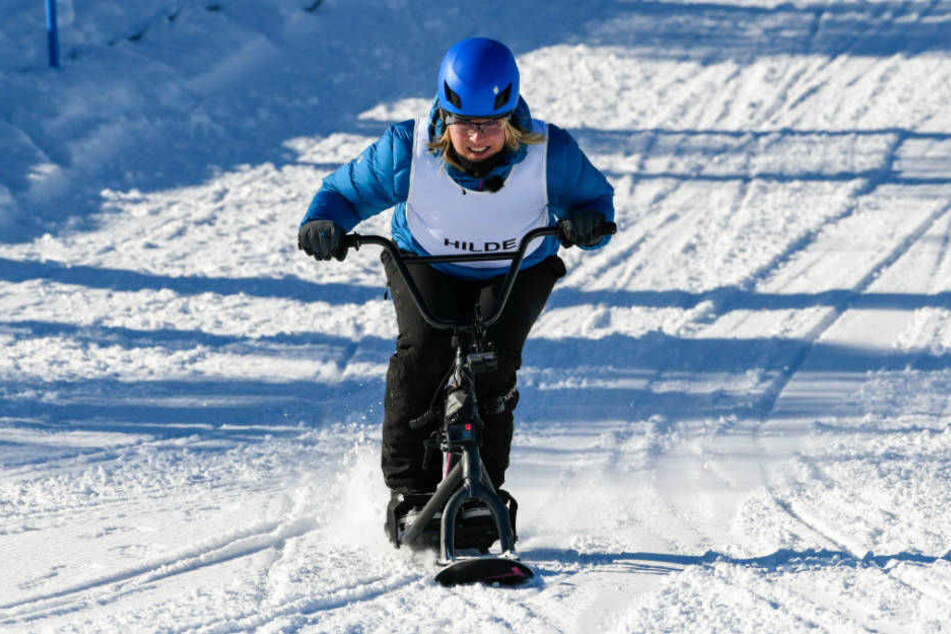 Hilde Gerg ist große Geschwindigkeiten im Schnee gewohnt.