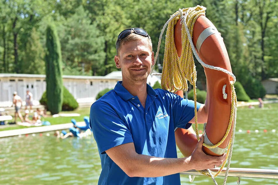 Hält das Langebrücker Waldbad in Schuss: Badleiter Stefan Richter.