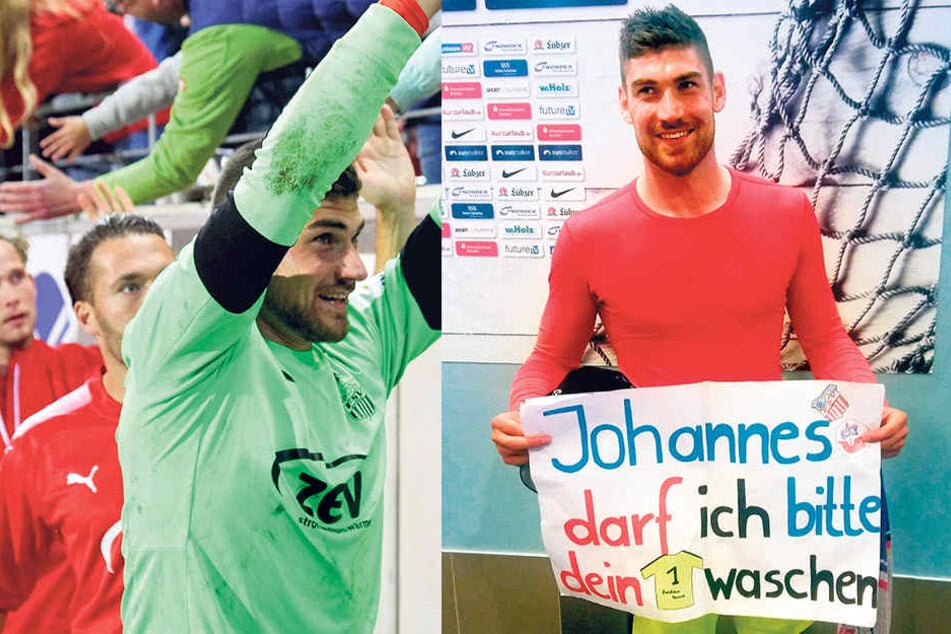 FSV-Keeper Johannes Brinkies tauschte Trikot gegen Plakat.