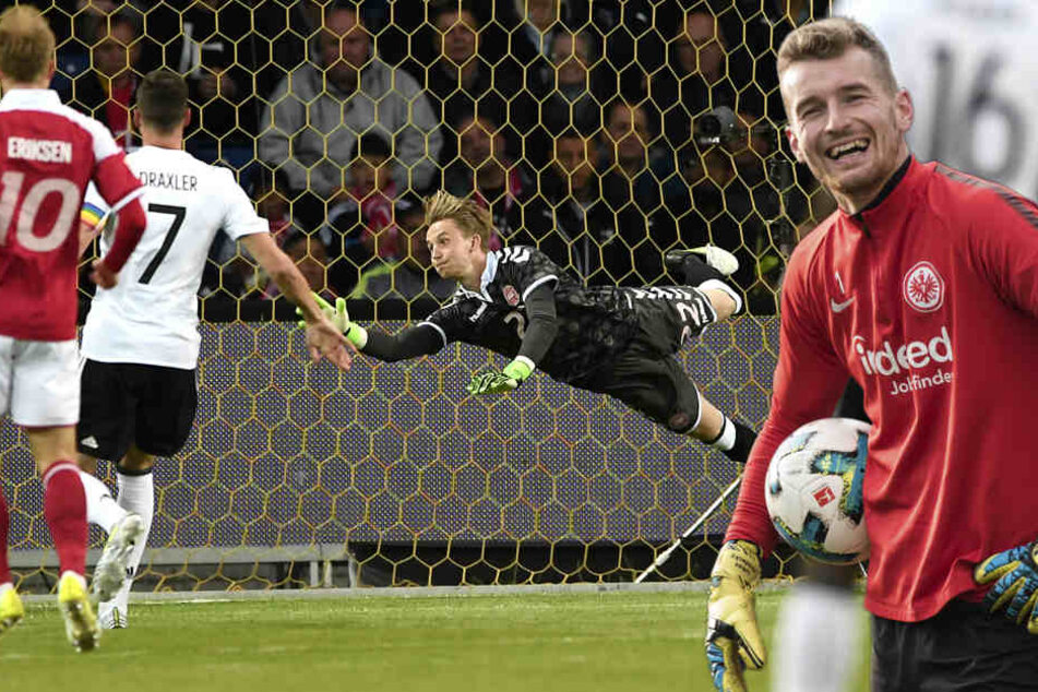 Frederik Rönnow (hinten) könnte Nachfolger von Finnen-Schlacks Lukas Hradecky (links) werden. (Fotomontage)