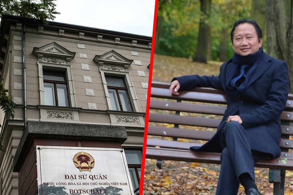 Links die vietnamesische Botschaft in Berlin, die vermutlich für die Entführung von Trinh Xuan Thanh (r) verantwortlich war.