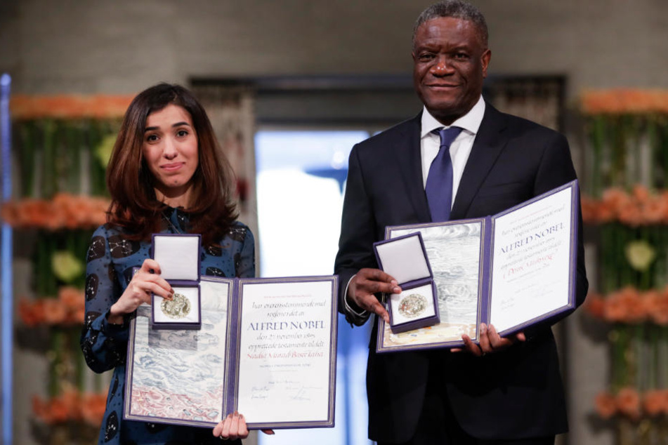 Für ihr Engagement ausgezeichnet: Nadia Murad und der Arzt Denis Mukwege.