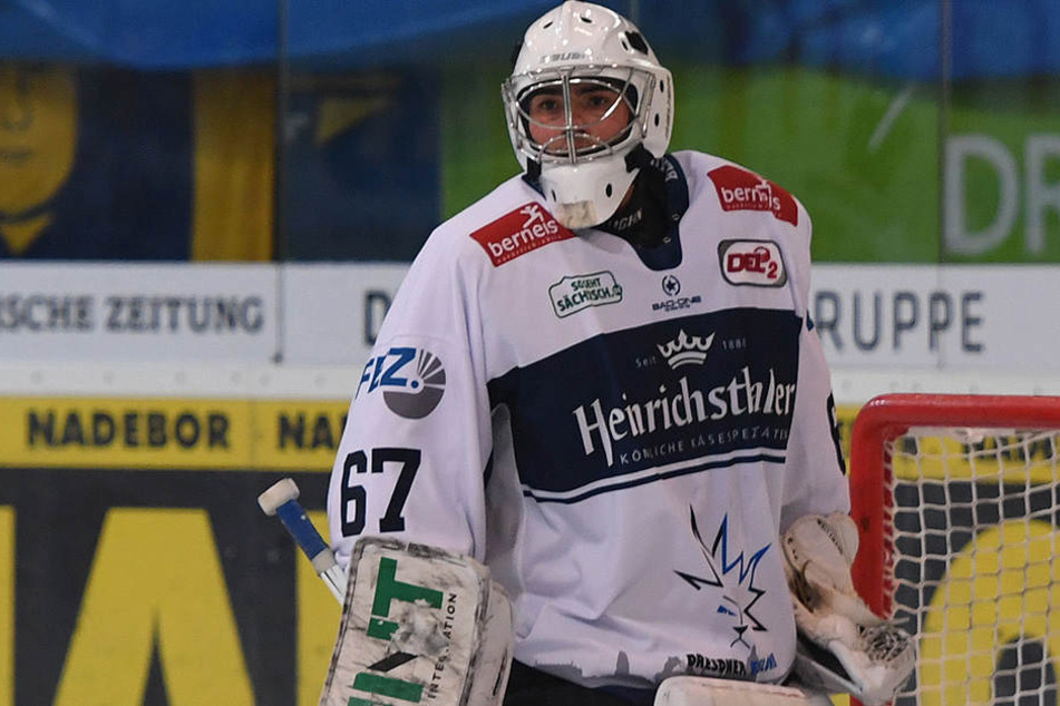 Hannibal Weitzmann hat bereits in
drei Eislöwen-Spielen gezeigt, dass er ein guter Keeper ist.