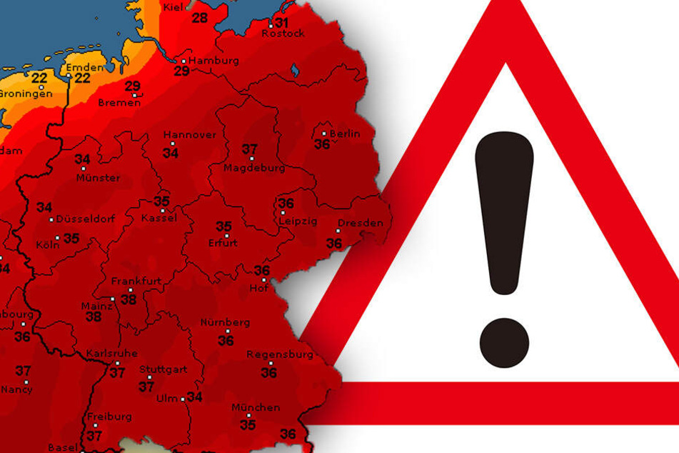 Die Karte von wetteronline.de zeigt: Heute kratzt das Wetter an der 40-Grad-Marke!
