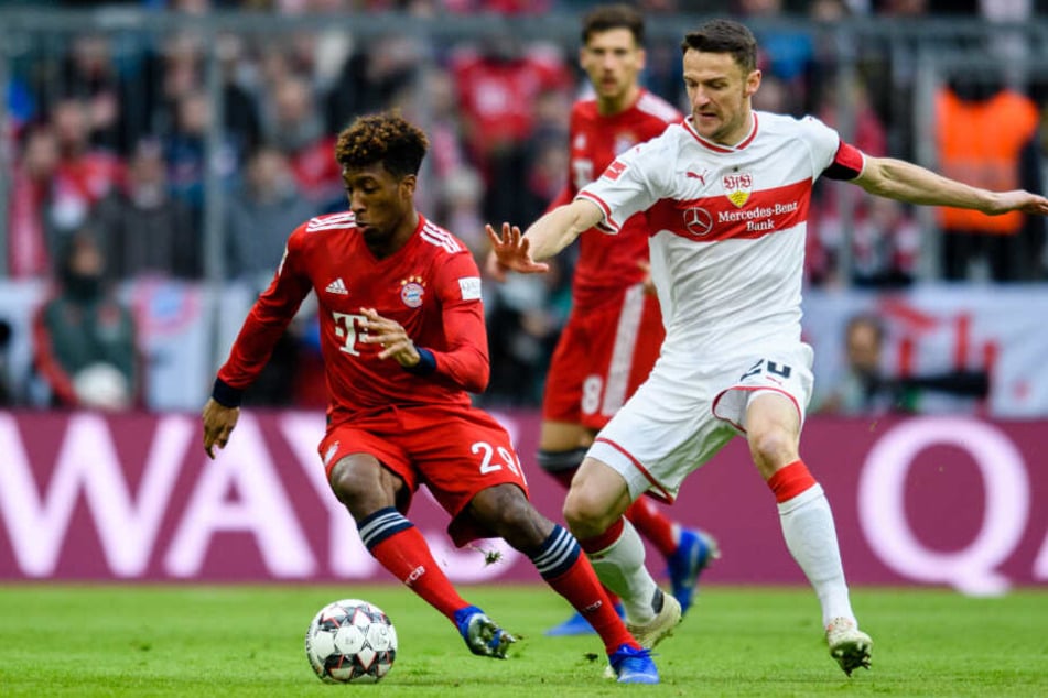 Christian Gentner (rechts im Bild) im Zweikampf mit Kingsley Coman vom FC Bayern München.