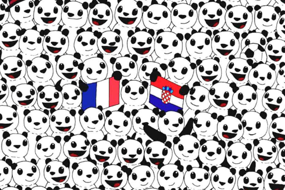 DIe Pandas fiebern dem WM-Finale zwischen Frankreich und Kroatien entgegen.