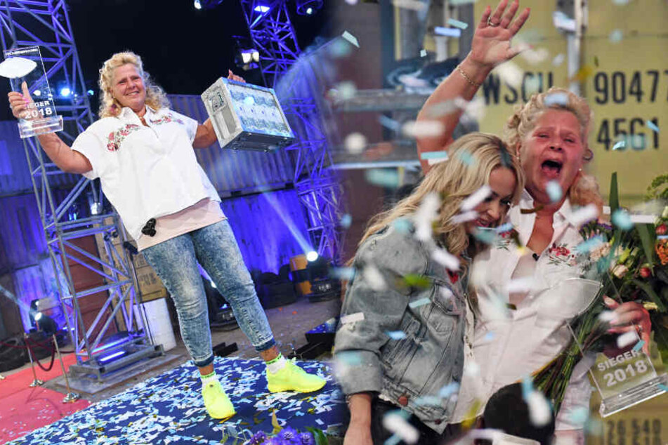Silvia Wollny strahlt bis über beide Ohren – kein Wunder, hat sie doch 2018 nach zwei Wochen bei PBB 100.000 Euro gewonnen! (rechts: Silvia Wollny mit Cora Schumacher)
