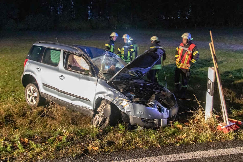 Am Ortsausgang Thum verunglückte am Donnerstag eine Skoda-Fahrerin. Sie wurde schwer verletzt.