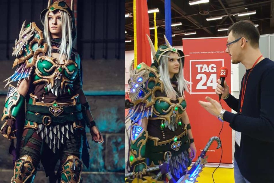 Cosplayerin "mita.010" gewann mit ihrem World of Warcraft-Kostüm den Cosplay-Wettbewerb auf der Messe und stand TAG24-Redakteur David Frey im Interview Rede und Antwort.